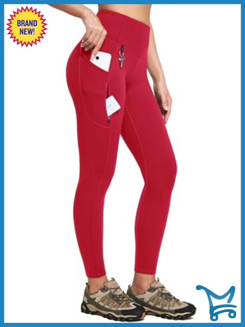 Fleece Lined Leggings Water Resistant Thermal Tights Pockets